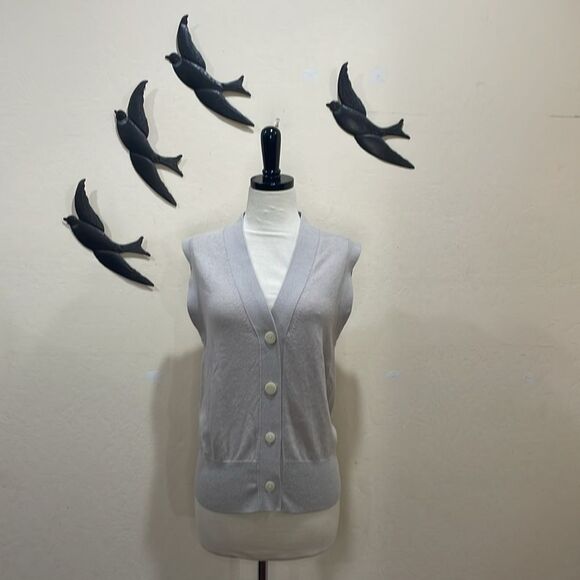 Everlane Cotton–Merino Sweater Vest in Warm Toasted Heathered Oat - M - Picture 11 of 11